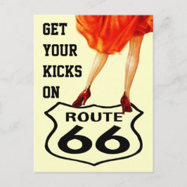 郵便はがきはルート66のレトロのスタイルのあなたの蹴りを得ます ポストカード