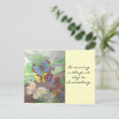 郵便はがきを夢を見ている蝶 ポストカード (スタンド正面)