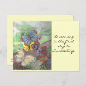 郵便はがきを夢を見ている蝶 ポストカード (正面/裏面)