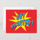 郵便はがきを始めて下さい ポストカード (正面/裏面)