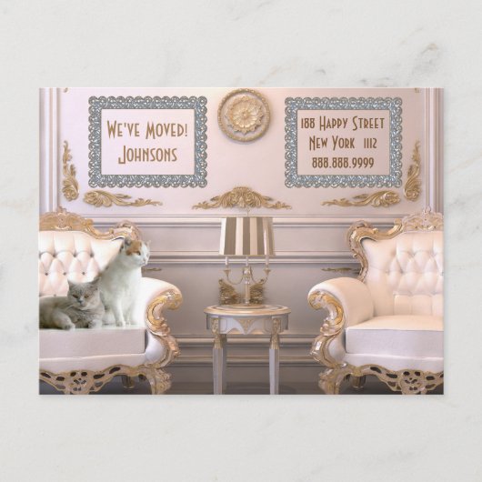 郵便はがきを移転しパーソナライズされたた 案内ポストカード (正面)