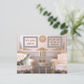 郵便はがきを移転しパーソナライズされたた 案内ポストカード (スタンド正面)