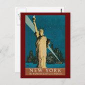 郵便はがきヴィンテージの自由の女神 ポストカード (正面/裏面)