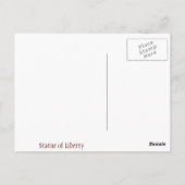 郵便はがきヴィンテージの自由の女神 ポストカード (裏面)