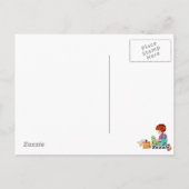 郵便はがき男の子および犬 ポストカード (裏面)