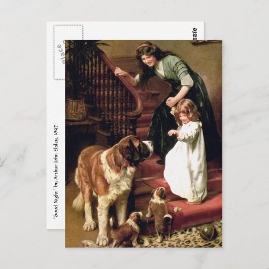 郵便はがき:  おやすみなさい-サンベルナール峠との… ポストカード (正面/裏面)