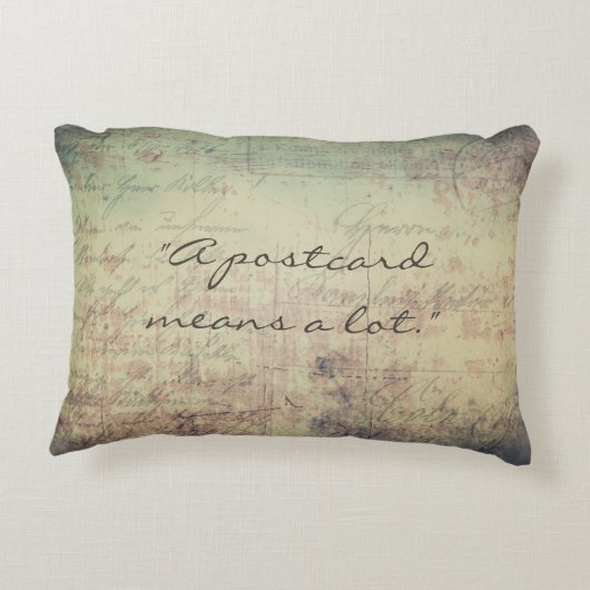 "郵便はがき"は枕をたくさん意味します アクセントクッション (裏面)