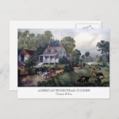 郵便はがき-アメリカの家屋敷: 夏 ポストカード (正面/裏面)