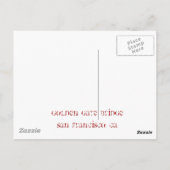 郵便はがき: サンフランシスコのゴールデンゲートブリッジ ポストカード (裏面)