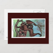 郵便はがき-チンパンジー ポストカード (正面/裏面)