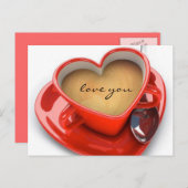 郵便はがき、バレンタインデー、コーヒー、愛 シーズンポストカード (正面/裏面)