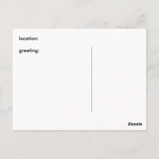 郵便はがき ポストカード (裏面)