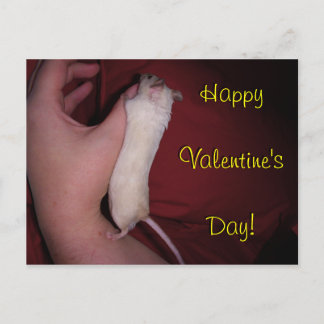 郵便はがき: マウスの抱擁バレンタイン シーズンポストカード