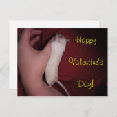 郵便はがき: マウスの抱擁バレンタイン シーズンポストカード (正面/裏面)