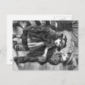 郵便はがき-ヴィンテージの冬場面 ポストカード (正面/裏面)