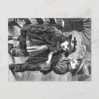 郵便はがき-ヴィンテージの冬場面 ポストカード