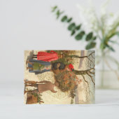 郵便はがき-冬場面 ポストカード (スタンド正面)