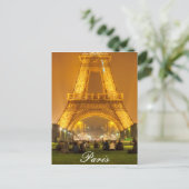 郵便はがき|夜|パリのエッフェル塔 ポストカード (スタンド正面)