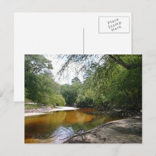 郵便はがき-川のくねり ポストカード (正面/裏面)