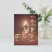 郵便はがき: "本"を読んでいるマウス ポストカード (スタンド正面)