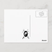 郵便はがき-魚釣りの漫画-突然の端 ポストカード (裏面)