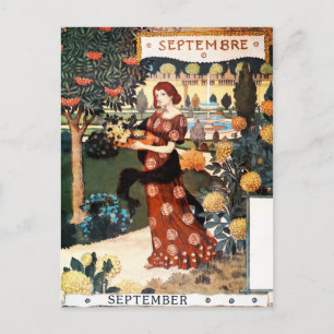 郵便はがき: 9月- Septembreの月 ポストカード