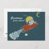 郵便はがき- rocketship ポストカード (正面/裏面)