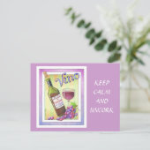 郵便はがき- VINO!  メルローで私がありました! ポストカード (スタンド正面)