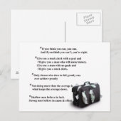 郵便やる気を起こさせるカード ポストカード (正面/裏面)