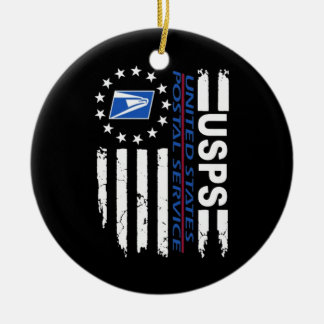 郵便サービス国旗 セラミックオーナメント