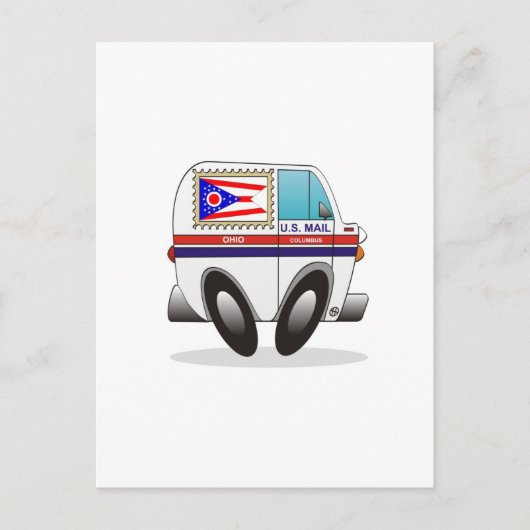 郵便トラックオハイオ州 ポストカード (正面)