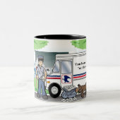 郵便パーソナライズされた員 – 男性漫画 ツートーンマグカップ (中央)