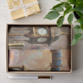 郵便ビクトリアンウサギSteampunk Decompage 薄葉紙 (ギフト)