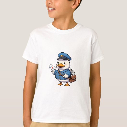 郵便ペンギンの郵便配達 子供 Tシャツ (正面)