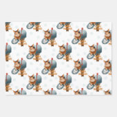 郵便ポストの中のハッピーホリデーズバニー ラッピングペーパーシート (正面)