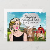 郵便ユーモアのあるカード ポストカード (正面/裏面)