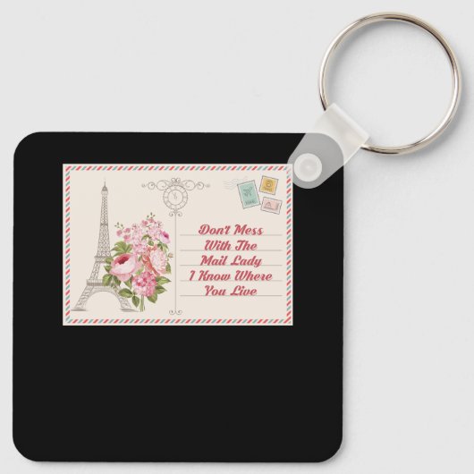 郵便レディーキャリアメール郵便で混乱しない キーホルダー (裏面)