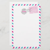 郵便事業回収文房具ピンクアクア 便箋 (正面/裏面)