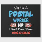 郵便会社郵便配達人郵便局 ラッピングペーパー (フラット)