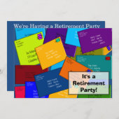 郵便作業者退職招待状 招待状 (正面/裏面)