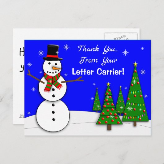 郵便係ありがとうはがき  ポストカード (正面/裏面)