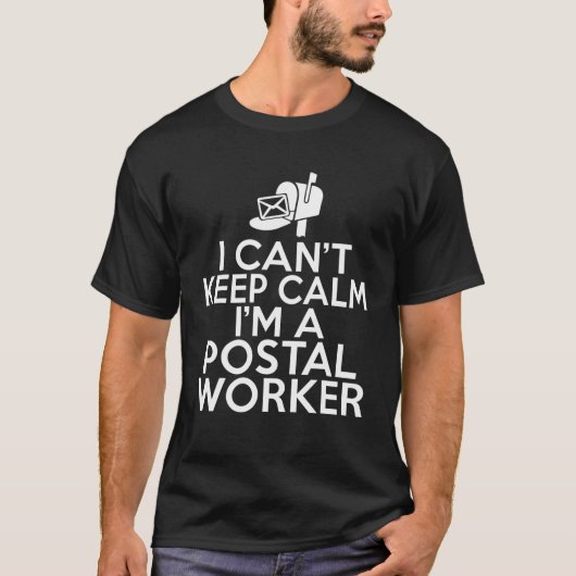 郵便係保員は落ち着かない Tシャツ (正面)
