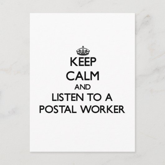 郵便保員に聞対して穏やかに ポストカード (正面)
