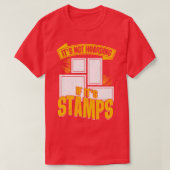 郵便切手おもしろい収集用コレクターギフト Tシャツ (デザイン正面)