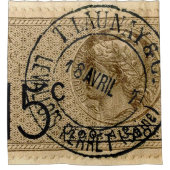 郵便切手シャワーカーテン シャワーカーテン (正面)