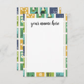 郵便切手パーソナライズされたNotecards サンキューカード (正面/裏面)