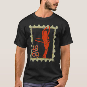 郵便切手フラフープガール1969 Tシャツ