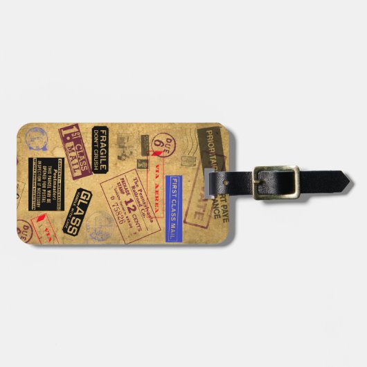 郵便切手ラゲージタグTBA 7/28/2012 ラゲッジタグ (正面横)