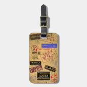 郵便切手ラゲージタグTBA 7/28/2012 ラゲッジタグ (正面縦)