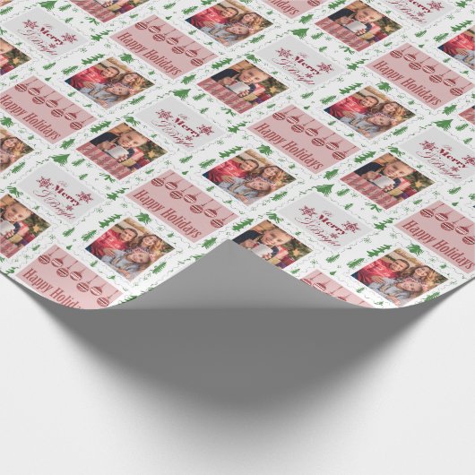 郵便切手写真ラッパーソナライズされたピング紙 ラッピングペーパー (角)